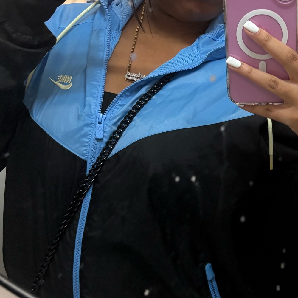 Nike Black and Light Blue Jacket